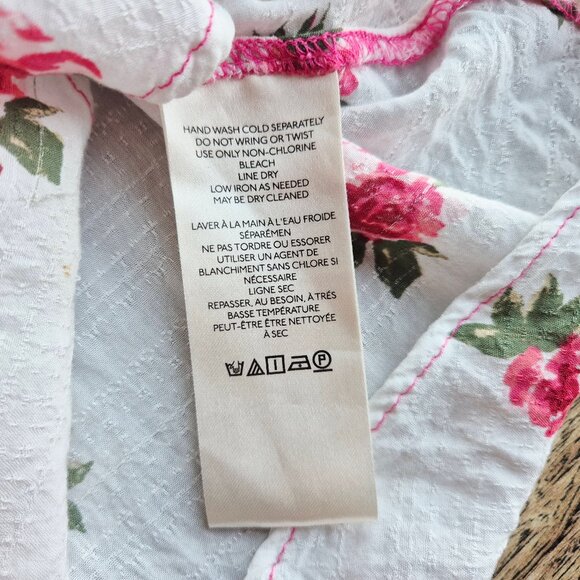 Free People Gemini Floral Paisley Mixed Patchwork Boho Blouse Button Oversize - Picture 11 of 15